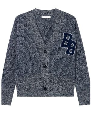 Brooks Brothers Gerippter Cardigan Mit Logo-Patch - Blau