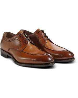 Ferragamo Brogue-Detail Leather Derby Shoes - Brown