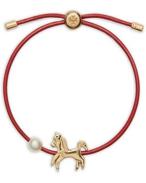 Tory Burch Curiosity Horse-Slider Bracelet - Metallic