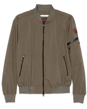 Blauer Veste À Fermeture Zippée - Brown