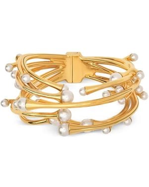 Oscar de la Renta Pearl Nest Cuff Bracelet - Metallic
