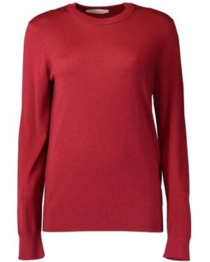 Michael Kors Crew-Neck Long-Sleeve Sweater - Red