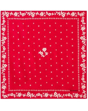 Claudie Pierlot フローラル シルクスカーフ - レッド