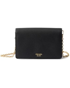 Prada Saffiano Leather Mini-Bag - Black