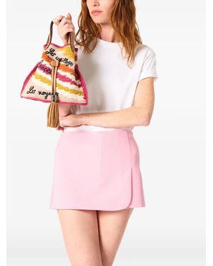 Lancel S Striped-Pattern Bucket Bag - Pink