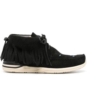 Visvim Shaman-Folk Fringed Ankle Boots - Black