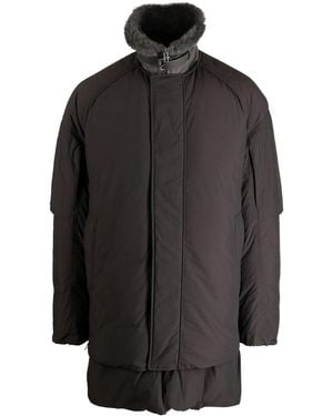 Juun.J Stand-Up Collar Padded Coat - Grey