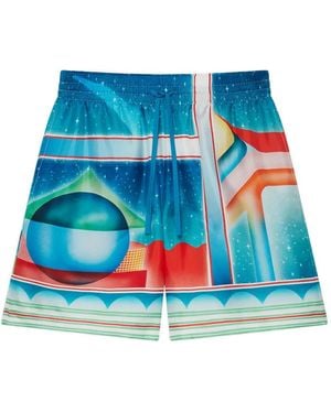 CASABLANCA Galaxy Court Shorts - Blue
