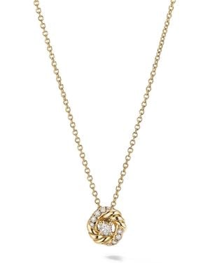 David Yurman 18Kt Petite Infinity Diamond Necklace - Metallic