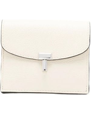 TOTEME T-Lock Leather Cardholder - Natural