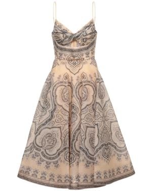 Zimmermann Luna Midi Dress - Natural