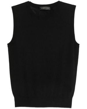 Le Petite Pulle Crew-Neck Vest - Black