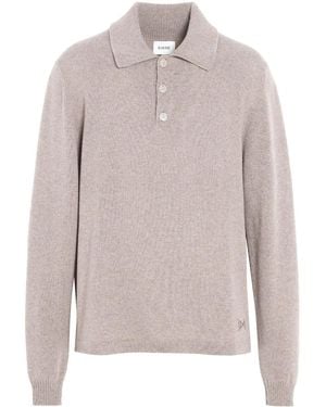 Barrie B Label Cashmere Polo Shirt - Grey