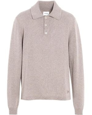 Barrie B Label Cashmere Polo Shirt - Gray