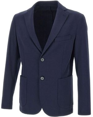Diktat Two-Button Patch-Pocket Blazer - Blue