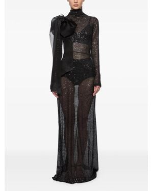 Atu Body Couture Sequinned Maxi Dress - Black