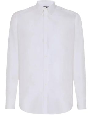 Dolce & Gabbana Stretch-Poplin-Fit Shirt - White