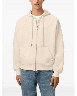 Ami Paris Ami De Coeur Zip-Up Hoodie - Natural