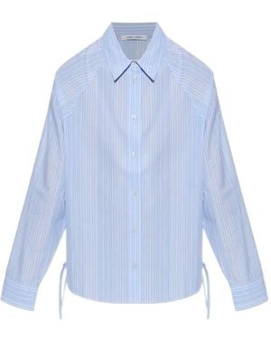 Samsøe & Samsøe Gestreifter Sarita Cardigan Mit Kordelzug - Blau