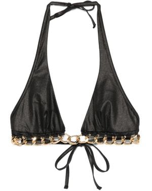 Agent Provocateur Chain-Embellished Bikini Top - Black