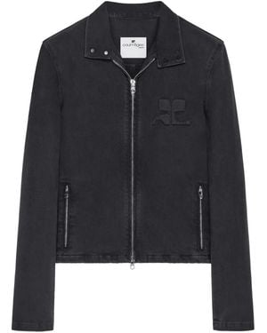 Courreges Veste À Fermeture Zippée - Noir