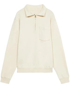 Fortela Woven Zip-Up Sweatshirt - White