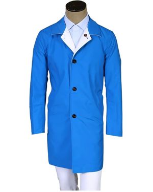 Kiton Ben Reversible Raincoat - Blue