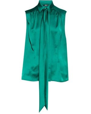 Versace Top With Decorative Tie - Green