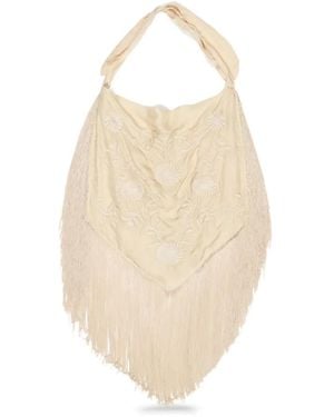 Bimba Y Lola フリンジ ショルダーバッグ - ホワイト