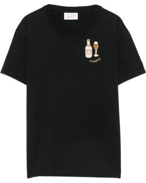 MC2 Saint Barth Emilie Bead-Embellished T-Shirt - Black