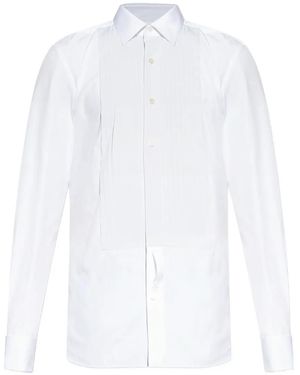 Tom Ford Pleated-Front Shirt - White