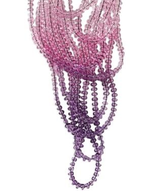 Emporio Armani Beaded Multi-Strand Necklace - Purple