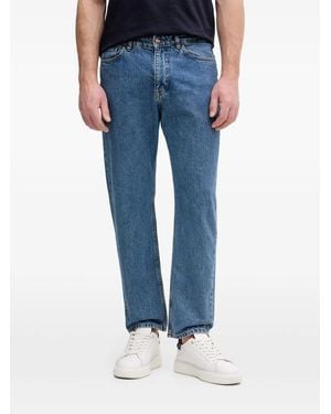 Benetton Jean Droit À Patch Logo - Blue