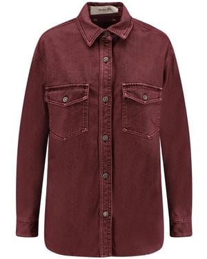 Golden Goose Washed Buttoned Overshirt - Red