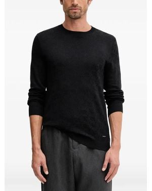 Joop! Cahilo Jacquard Knit Sweater - Black