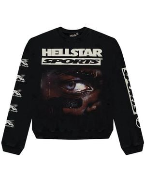 HELLSTAR Printed Crewneck Longsleeve Sweatshirt - Black