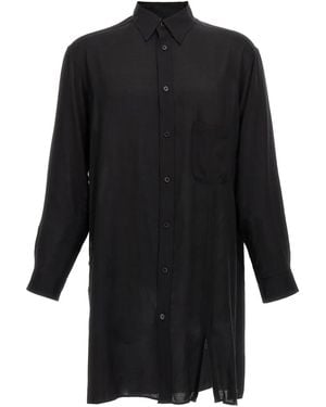 Yohji Yamamoto Drop-Shoulder Shirt - Black
