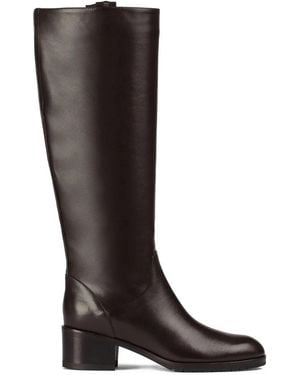 Doucal's Block-Heel Leather Boots - Black
