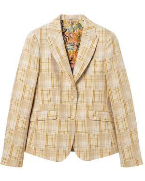 ABSEITS Checked Blazer - Natural