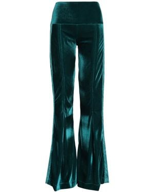 Amir Slama Fluwelen Flared Broek - Groen