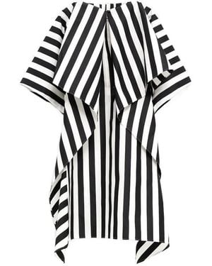 Jacquemus Robe Courte À Rayures - White