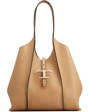 Tod's T Timeless Shoulder Bag - Natural