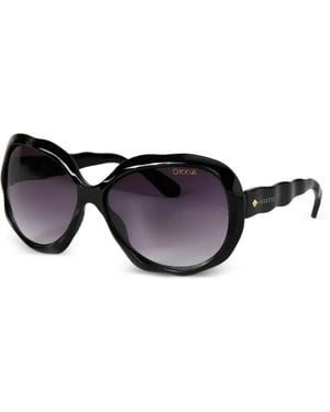 Seletti X Okkia California Wavy-Frame Sunglasses - Black