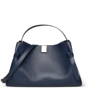 Yuzefi Pebble-Grain Leather Tote-Bag - Blue
