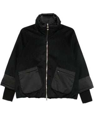 DUNO Panelled High-Neck Jacket - Black