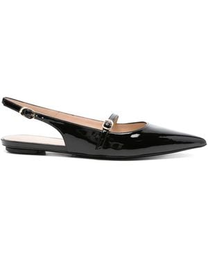 Stuart Weitzman Emilia Flat Court Shoes - Black