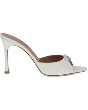 AMINA MUADDI Camelia Crystal-Embellished Court Shoes - White