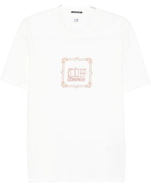 C.P. Company Logo-Print Cotton T-Shirt - White