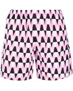YES I AM Geometric-Print Swim Shorts - Pink