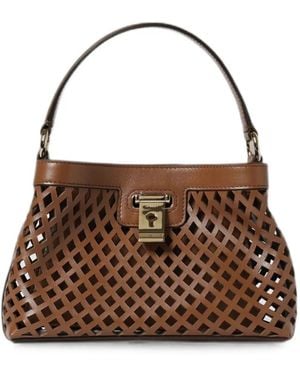 Bally Liv Perforated Shoulder Bag - Brown